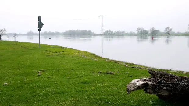 Gestiegener Pegel an der Elbe