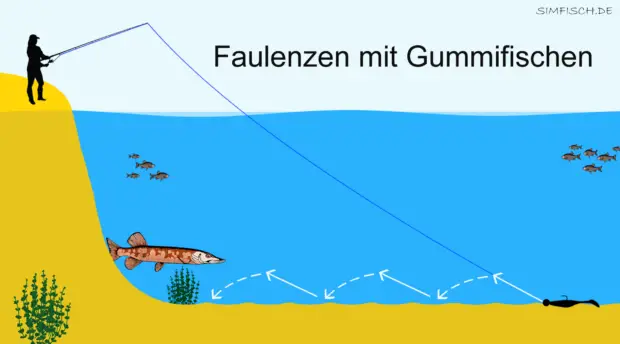 Faulenzen mit Gummifischen