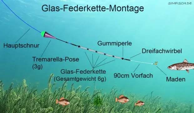 Glas-Federkette-Montage