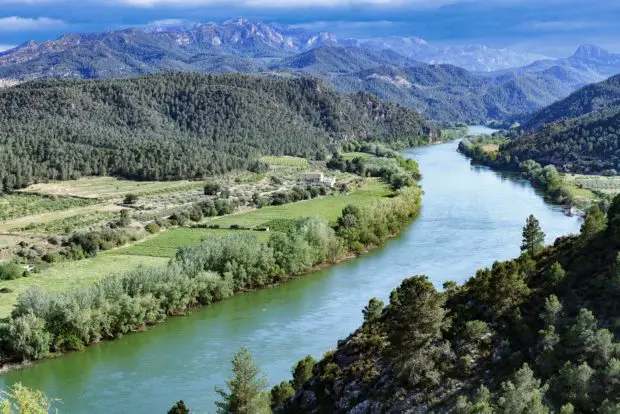 Ebro-Fluss in Spanien