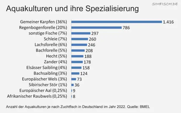 Zuchtfische in deutschen Aquakulturen